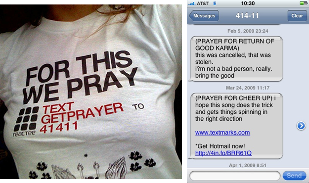 for this we pray - tshirt and sample sms prayers
