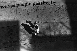 we see people passing by